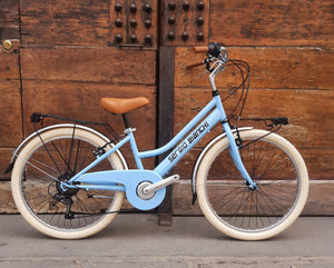 Bicicletta vintage da bambina con ruote 24" e cambio 6 velocità