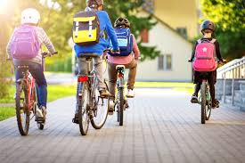 in bici a scuola