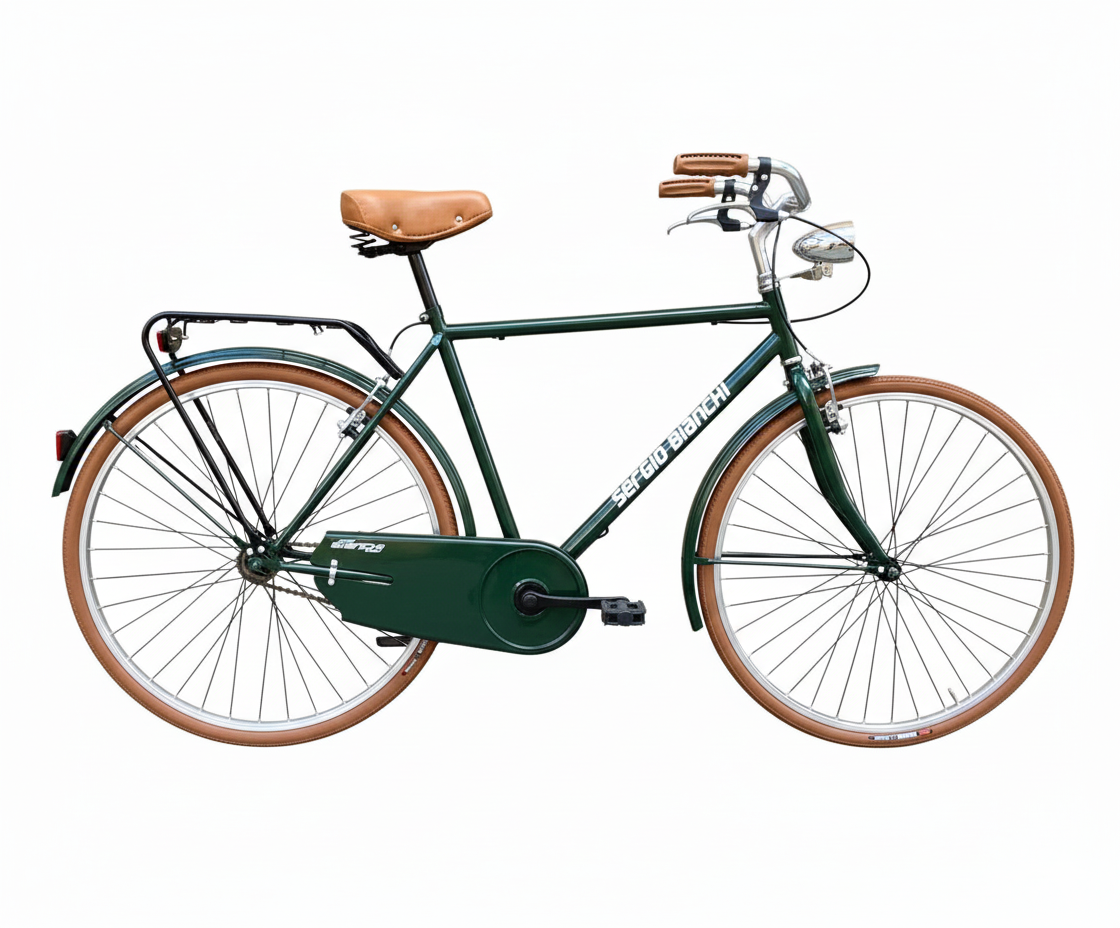 Messere – Vintage-Herrenfahrrad mit Doppel-LED-Scheinwerfer