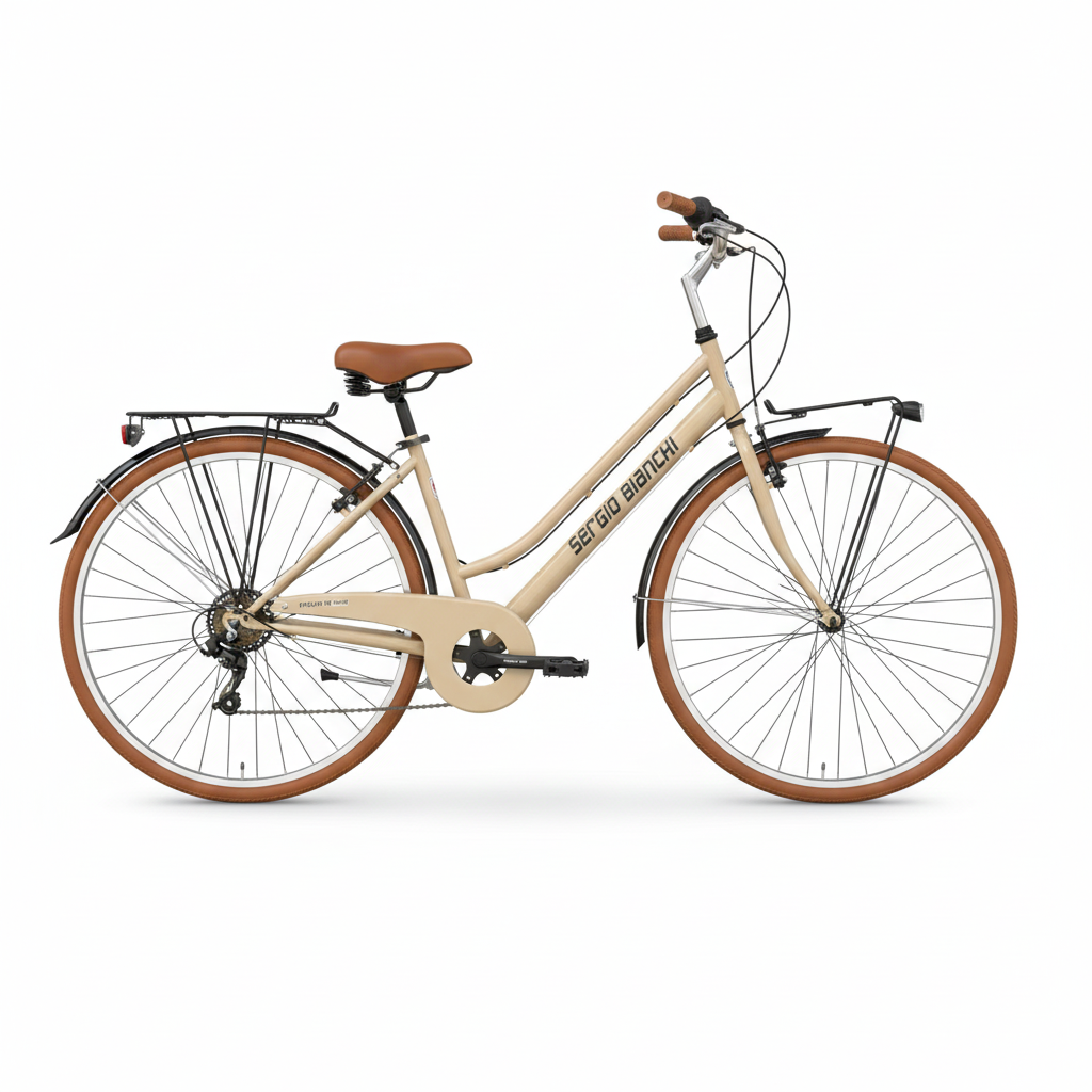 Citybike für Damen, Vintage Nocciola, 28