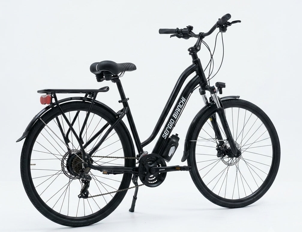 Citybike für Damen aus Aluminium mit Shimano-Scheibenbremsen, 21 Gänge