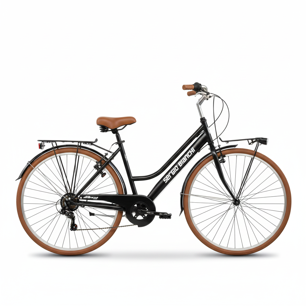 Citybike Damen Vintage Schwarz 28
