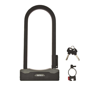 Lucchetto U-lock Bernardi , alta protezione e comodo da trasportare sulla bici con il suo supporto