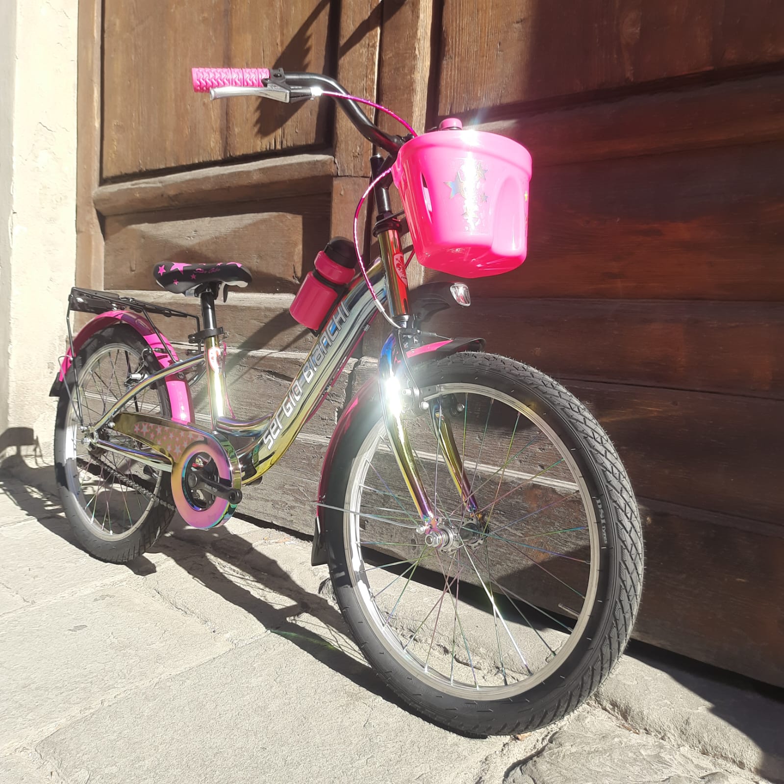 video bici da bambina 20 pollici cromo