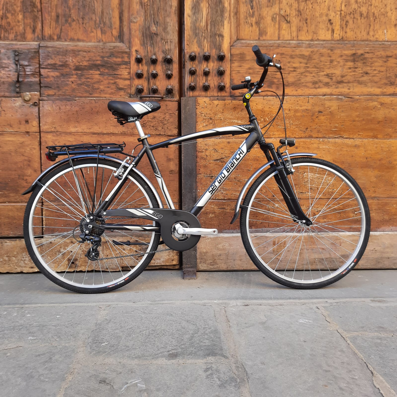 Trekking Bici Uomo Alluminio Ammortizzata City Bike Con Forca