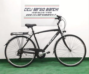 City Bike da uomo Sergio Bianchi con telaio in alluminio e cambio posteriore 6 velocità .